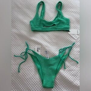 Bond-Eye Lurex Sasha bikini in Apple green